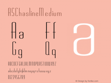 RSChasline Medium Version 001.001 Font Sample