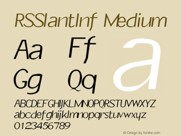 RSSlantInf Medium Version 001.001图片样张