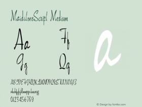 MaidstoneScript Medium Version 001.001图片样张