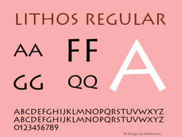 Lithos Regular Version 001.001 Font Sample