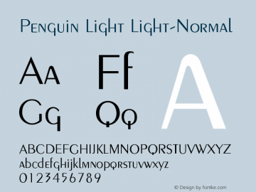 Penguin Light Light-Normal Version 001.003 Font Sample