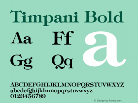 Timpani Bold Version 001.003图片样张