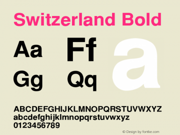 Switzerland Bold Version 001.003图片样张
