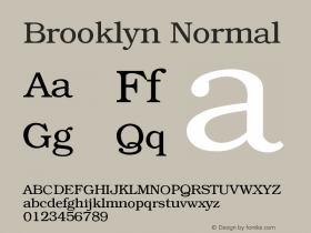 Brooklyn Normal Version 001.003 Font Sample