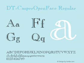DT-CasperOpenFace Regular 001.003 Font Sample