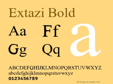 Extazi Bold Glyph Systems 21-July-95 Font Sample
