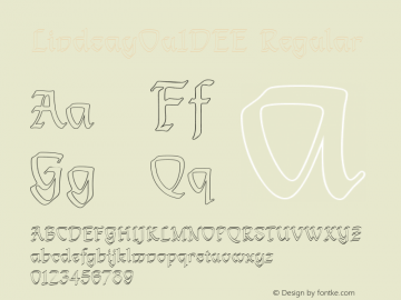 LindsayOu1DEE Regular Version 001.005 Font Sample