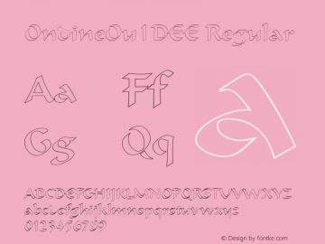 OndineOu1DEE Regular Version 001.005 Font Sample