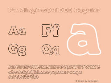 PaddingtonOu1DEE Regular Version 001.005 Font Sample