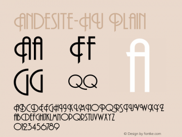 Andesite-HU Plain 1.000 Font Sample