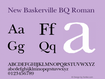 New Baskerville BQ Roman Version 001.000图片样张