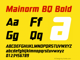 Mainorm BQ Bold Version 001.000 Font Sample