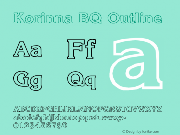 Korinna BQ Outline Version 001.000图片样张