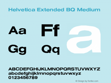 Helvetica Extended BQ Medium Version 001.000图片样张