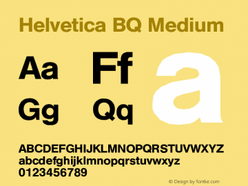 Helvetica BQ Medium Version 001.000图片样张