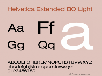 Helvetica Extended BQ Light Version 001.000图片样张