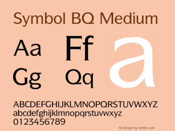 Symbol BQ Medium Version 001.000图片样张