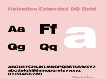 Helvetica Extended BQ Bold Version 001.000图片样张