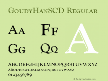 GoudyHanSCD Regular Version 001.005图片样张