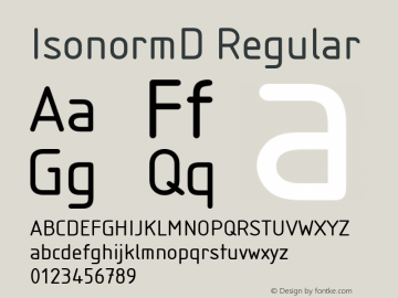 IsonormD Regular Version 001.005图片样张