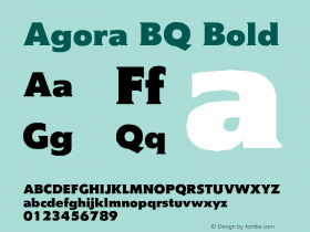 Agora BQ Bold Version 001.000图片样张