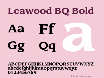 Leawood BQ Bold Version 001.000图片样张