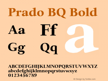 Prado BQ Bold Version 001.000图片样张