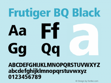 Frutiger BQ Black Version 001.000图片样张