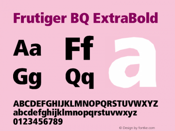 Frutiger BQ ExtraBold Version 001.000图片样张
