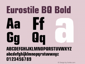 Eurostile BQ Bold Version 001.000 Font Sample