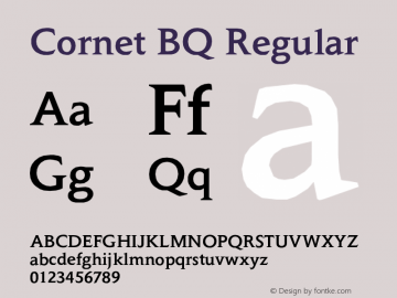 Cornet BQ Regular Version 001.000图片样张