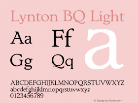 Lynton BQ Light Version 001.000图片样张