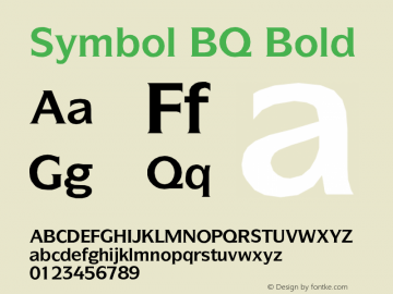 Symbol BQ Bold Version 001.000图片样张