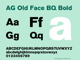 AG Old Face BQ Bold Version 001.000图片样张