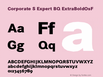 Corporate S Expert BQ ExtraBoldOsF Version 001.000图片样张