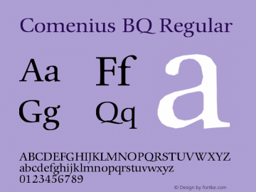 Comenius BQ Regular Version 001.000图片样张