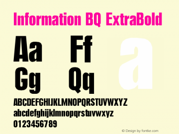 Information BQ ExtraBold Version 001.000图片样张