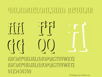 GaladrielOnlShaD Regular Version 001.005 Font Sample