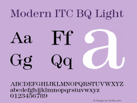 Modern ITC BQ Light Version 001.000图片样张