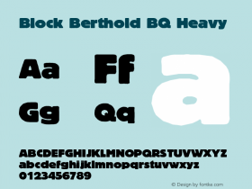 Block Berthold BQ Heavy Version 001.000 Font Sample