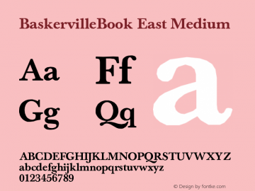 BaskervilleBook East Medium Version 001.000图片样张