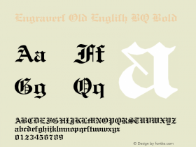 Engravers Old English BQ Bold Version 001.000 Font Sample