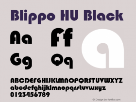 Blippo HU Black 1.000 Font Sample