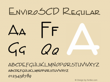 EnviroSCD Regular Version 001.005 Font Sample