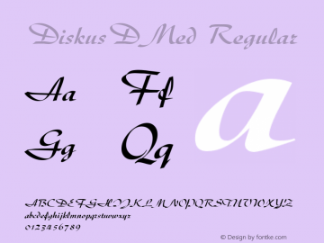 DiskusDMed Regular Version 001.005 Font Sample