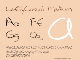 LeftyCasual Medium 001.001 Font Sample
