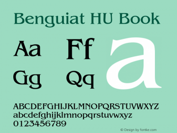Benguiat HU Book 1.000 Font Sample
