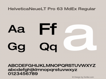 HelveticaNeueLT Pro 63 MdEx Regular Version 1.000;PS 001.000;Core 1.0.38图片样张