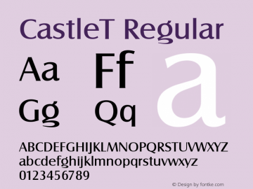 CastleT Regular Version 001.005图片样张