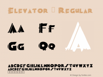 Elevator 1 Regular Altsys Metamorphosis:12/10/93 Font Sample